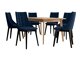 Маса и столове за трапезария Racine 139 (Черен + Magic Velvet 2216)