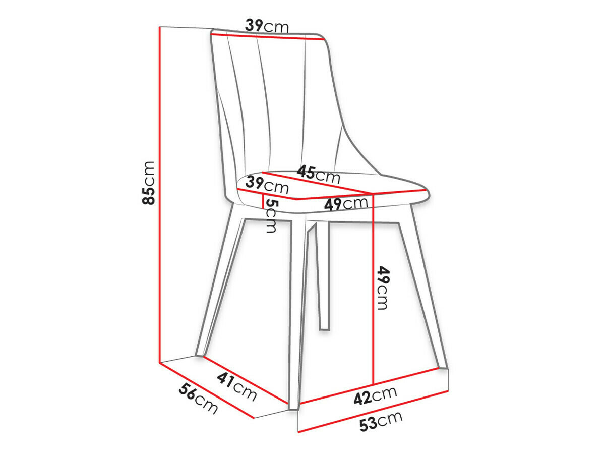 Маса и столове за трапезария Racine 139 (Черен + Magic Velvet 2219)