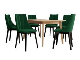 Маса и столове за трапезария Racine 139 (Черен + Magic Velvet 2225)