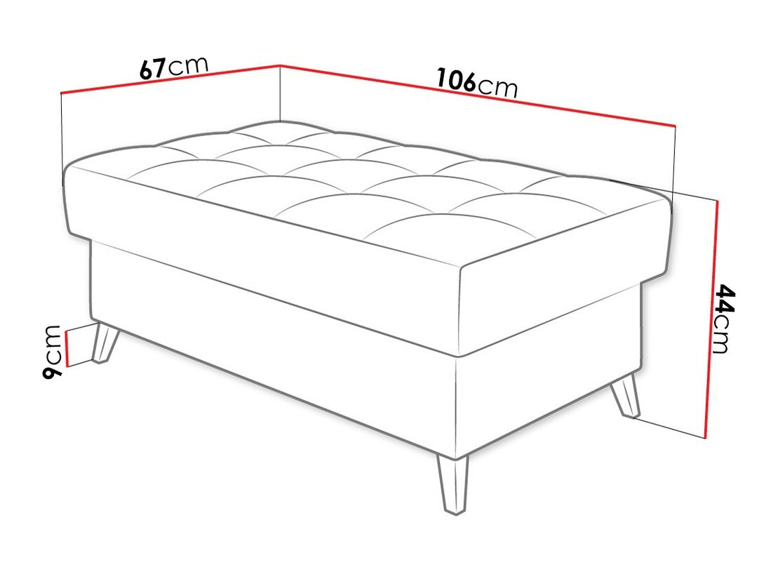 Тапицирана пейка Comfivo Agnus (Magic Velvet 2227)