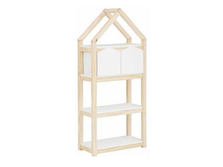 Етажерка Fenmele 106 (Бял + Ярък дърво)