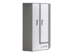 Ъглов гардероб Levtala 102 (Антрацит + Бял)