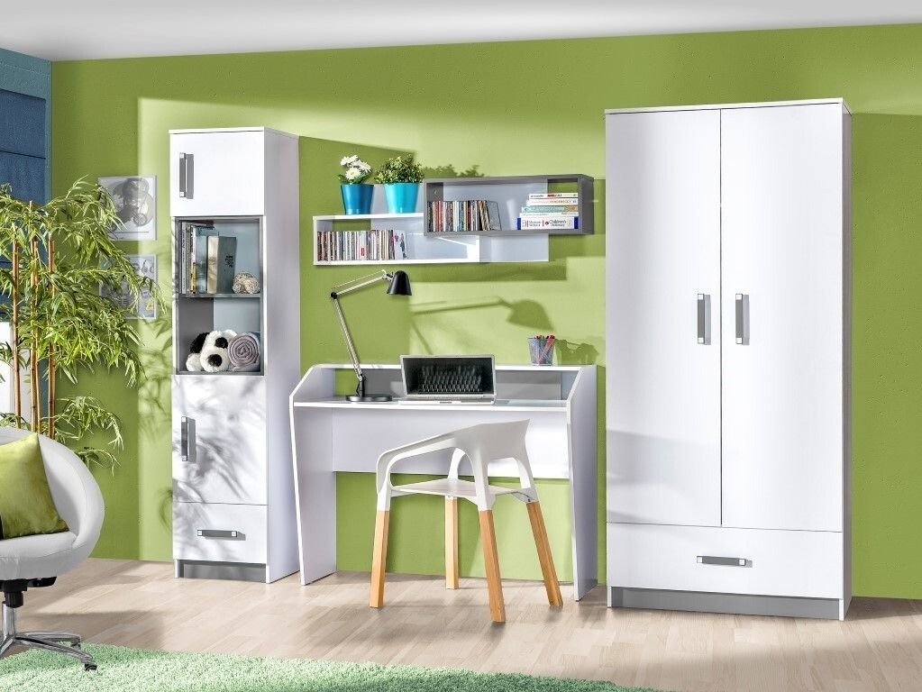 Комплект за детска стая Lorlare 100 (Бял + Сив)