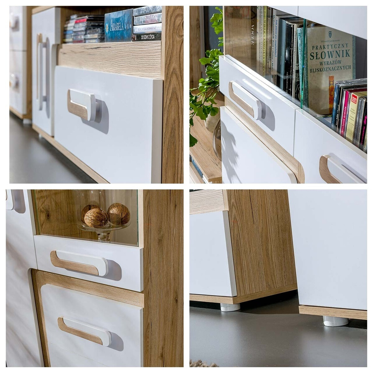 Етажерка Levtala 103 (Антрацит + Бял + Тюркоаз)