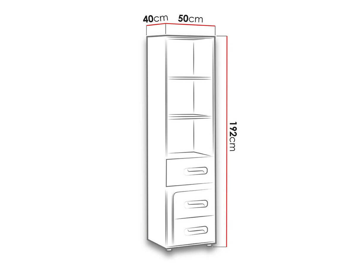 Етажерка Levtala 105 (Антрацит + Бял + Роза)