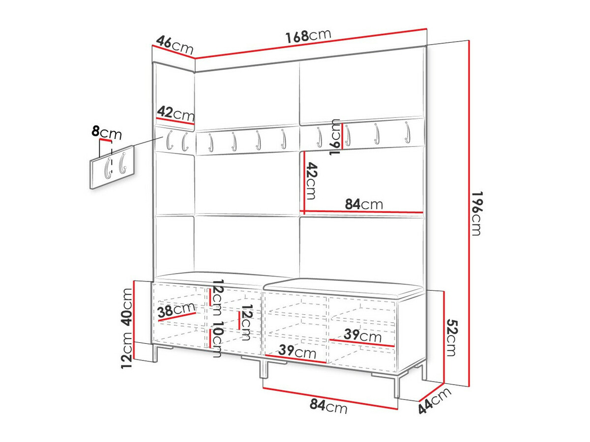 Комплект за антре Nomal V (Еко кожа Soft 017)