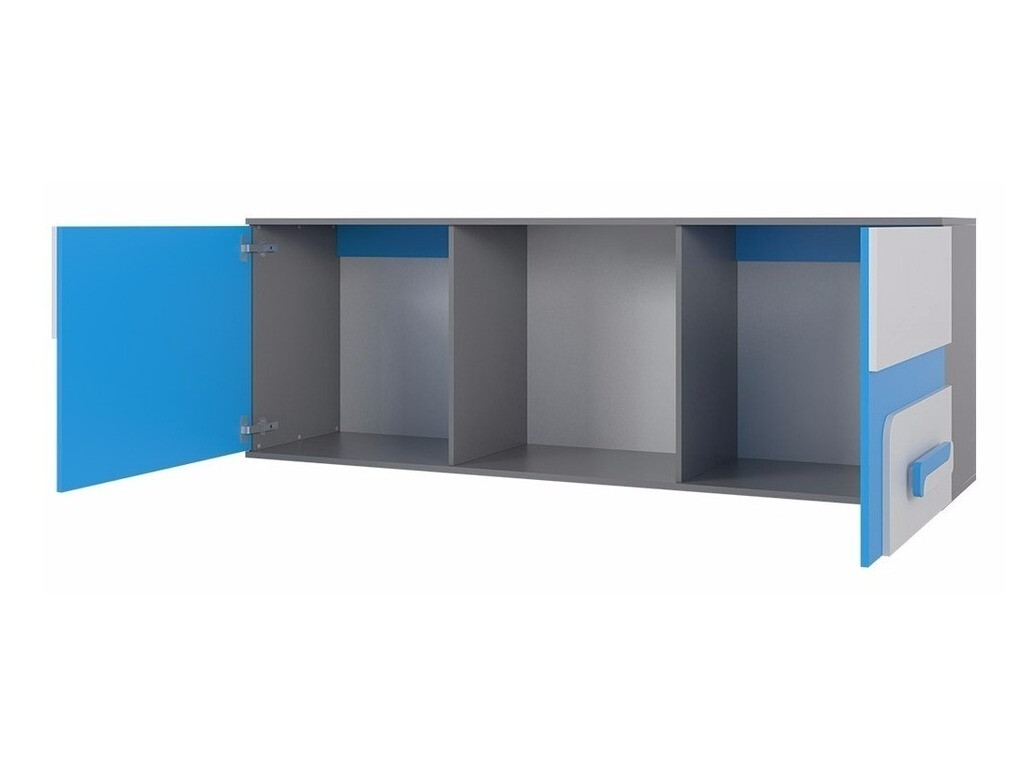 Стенна етажерка Levtala 110 (Антрацит + Бял + Роза)