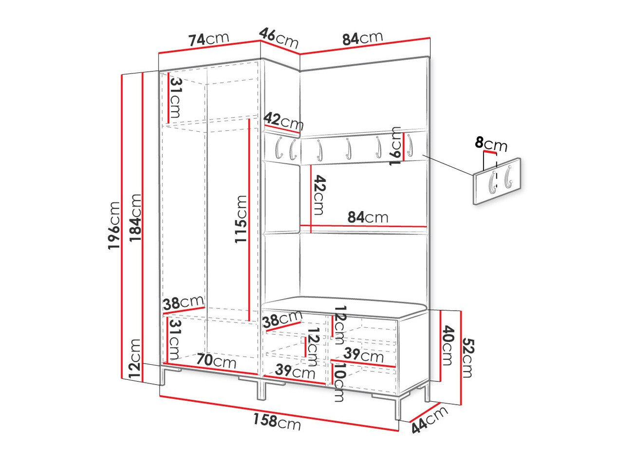 Комплект за антре Nomal IX (Еко кожа Soft 017)