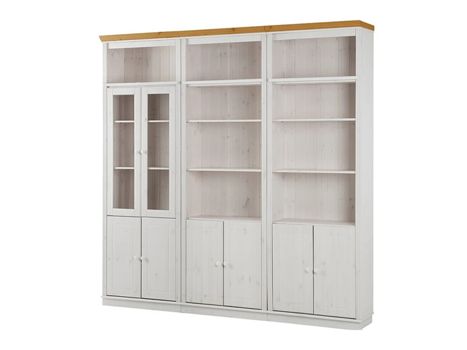 Комплект етажерки Saltoro 111 (Бял + Меден дъб)