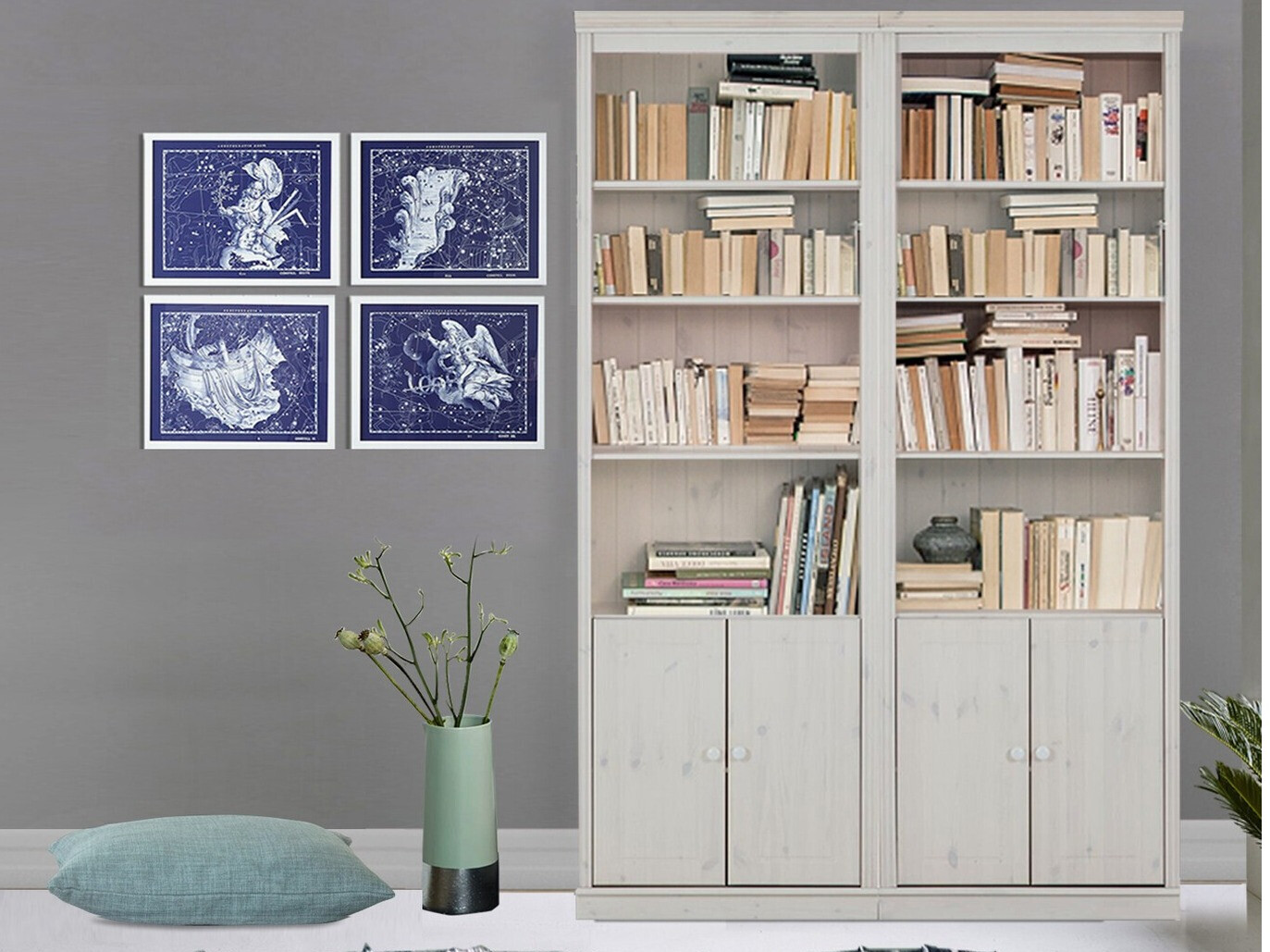 Комплект етажерки Saltoro 115 (Бял)