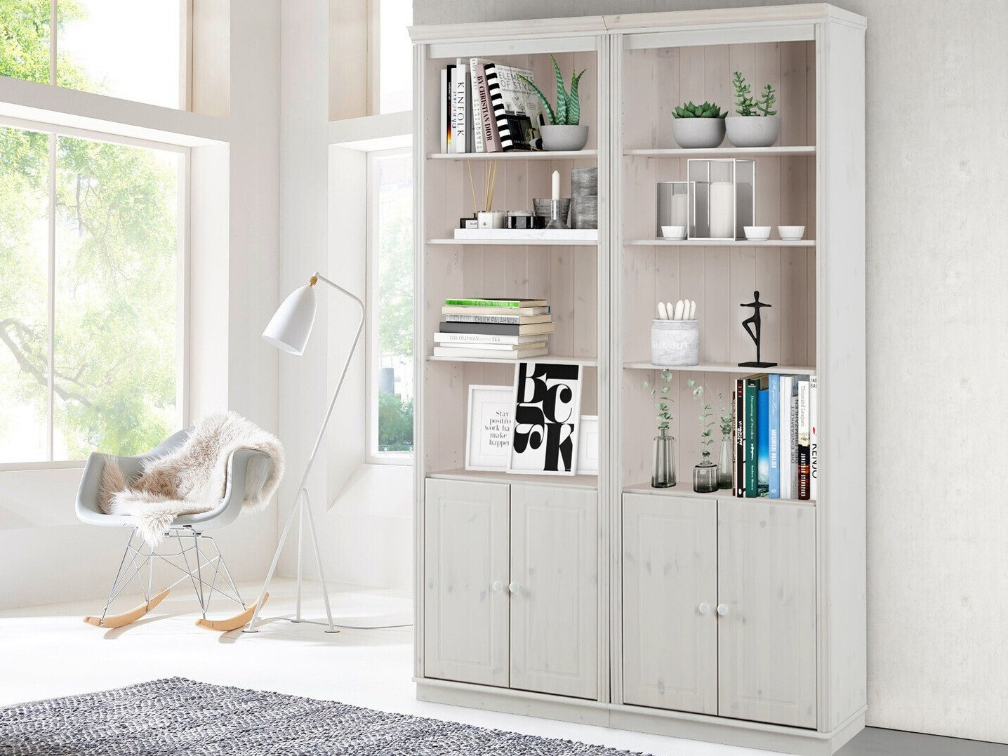 Комплект етажерки Saltoro 115 (Бял)