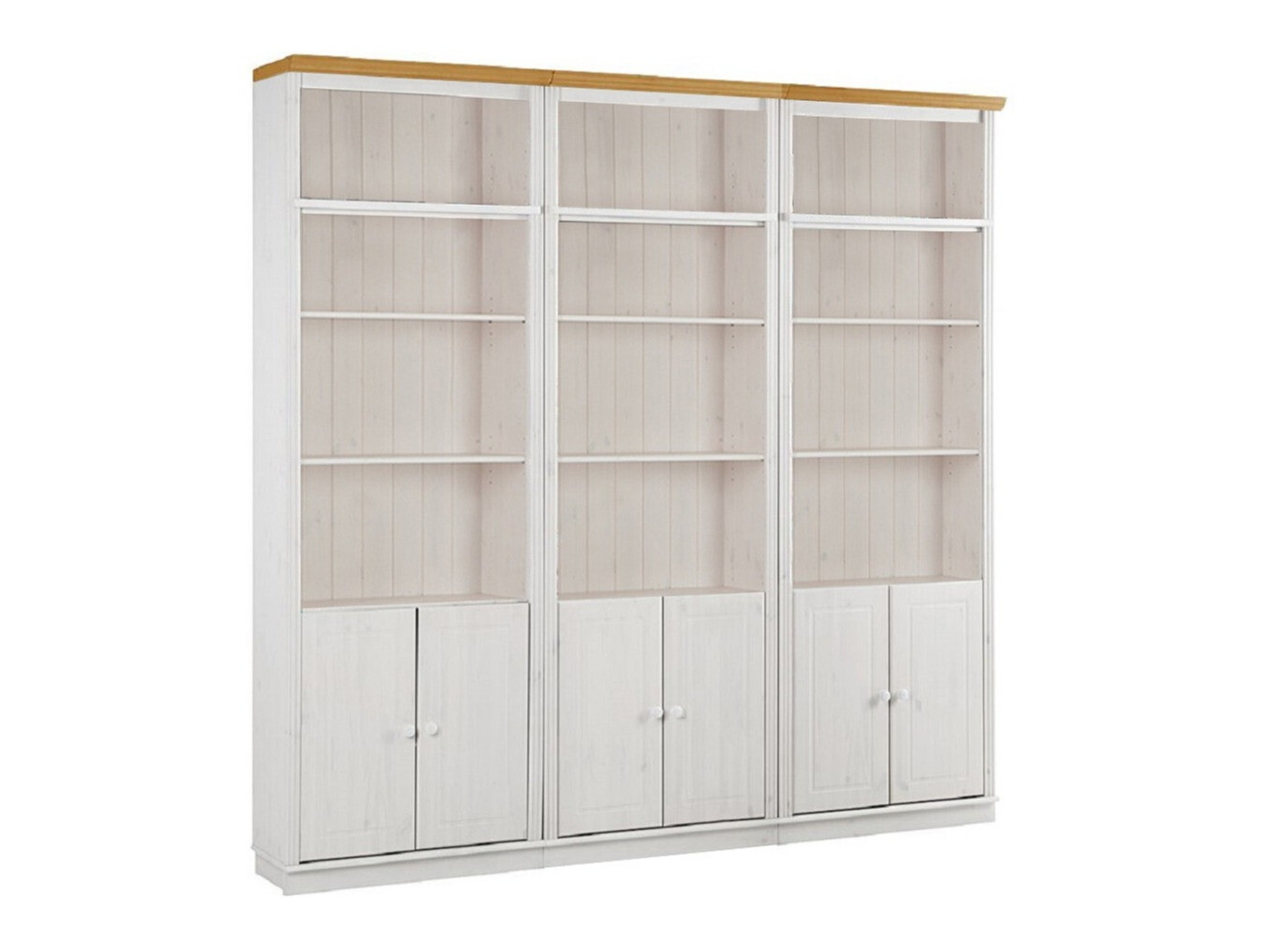 Комплект етажерки Saltoro 117 (Бял + Меден дъб)