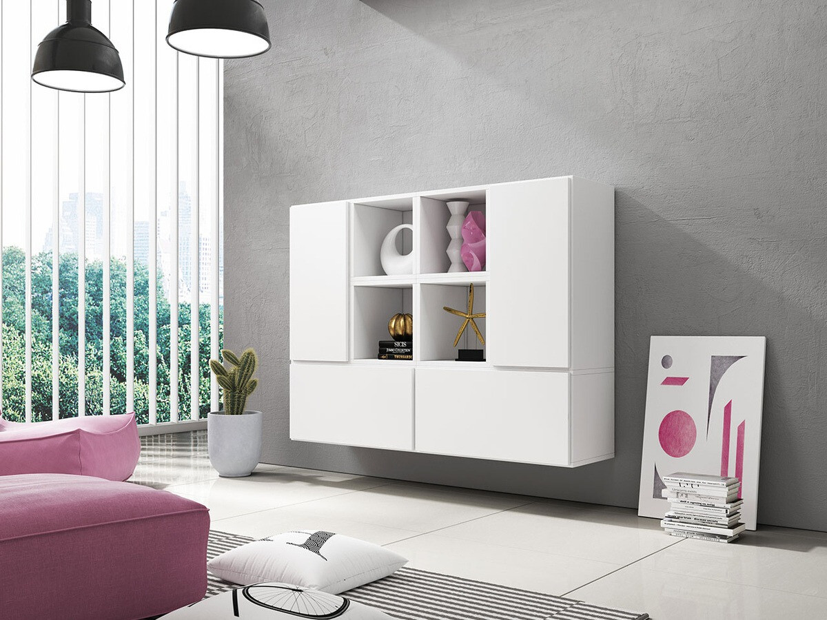 Комплект шкафове Corbele 124 (Бял)