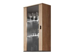 Окачен шкаф Tornola 103 (Дъб левка + Черен)