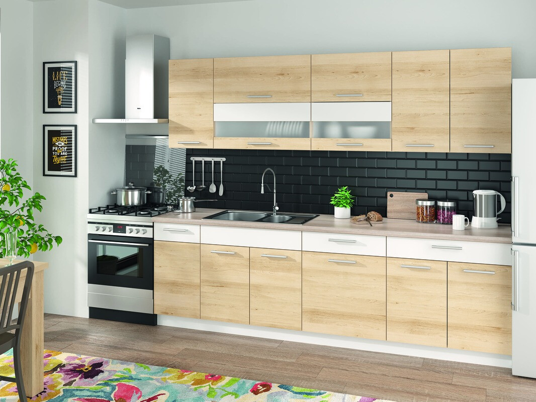 Модулен шкаф с чекмедже и врати Mode Beech 109