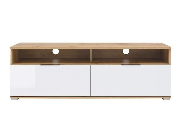 ТВ шкаф Tivetra 109 (Дъб уотан + Бял гланц)