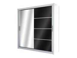 Гардероб Honolulu 111 (Бял + Черен гланц)