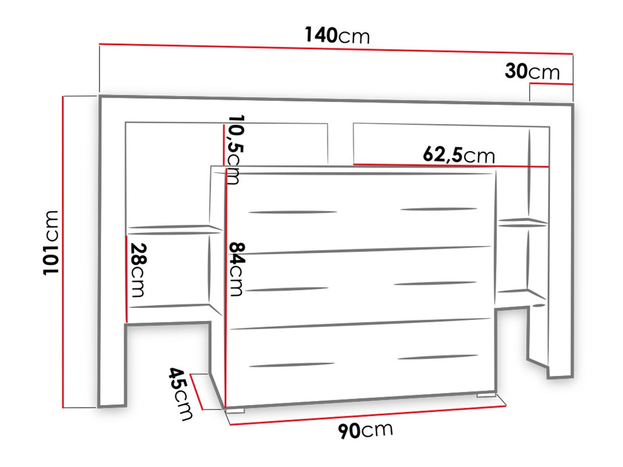 Скрин Nashville 108 (Бял + Черен гланц)