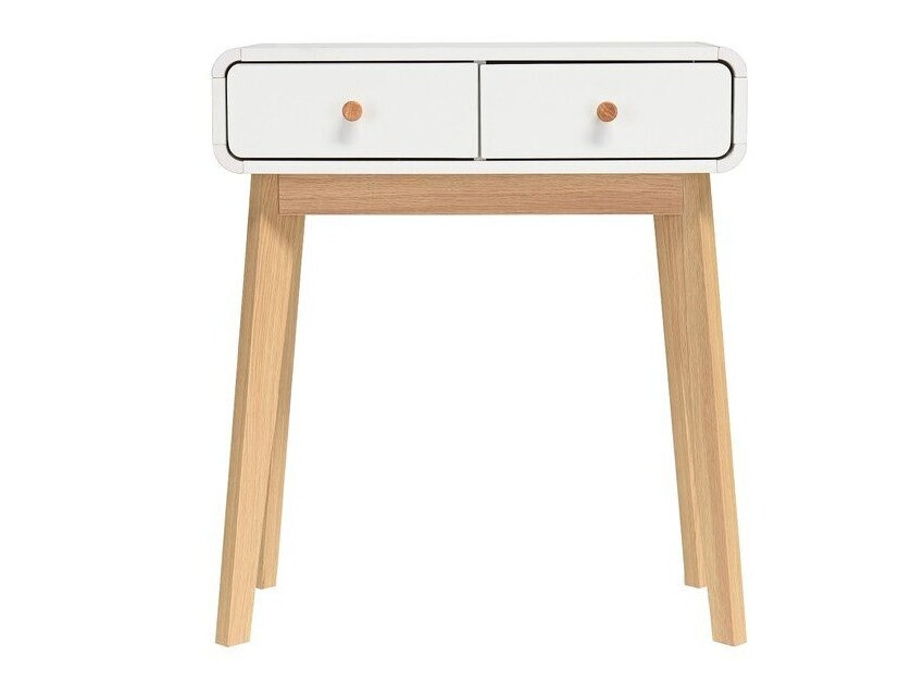 Конзолна маса Elbtena 106 (Бял + Дъб)