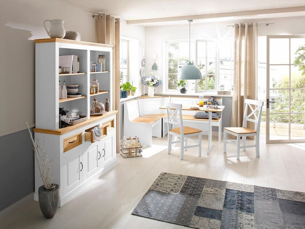 Кухненски ъгъл Denton 204 (Бял + Бор)