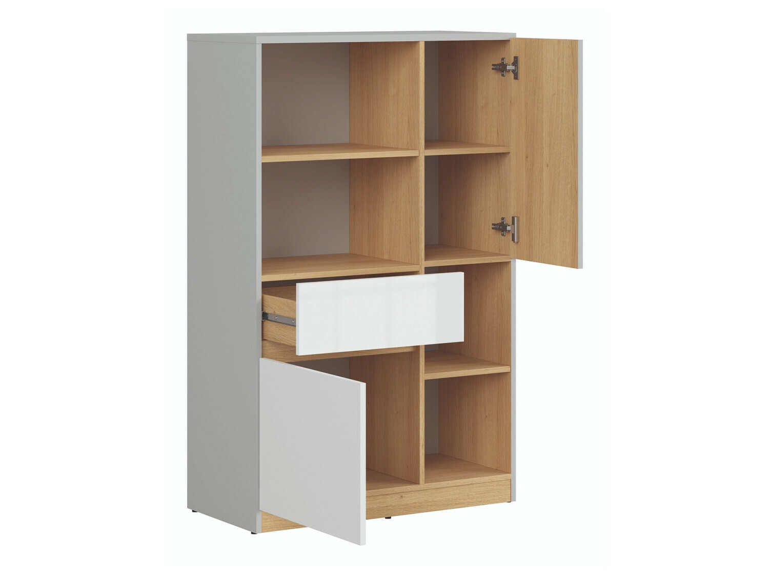 Етажерка Nuevaru 101 (Бял гланц)