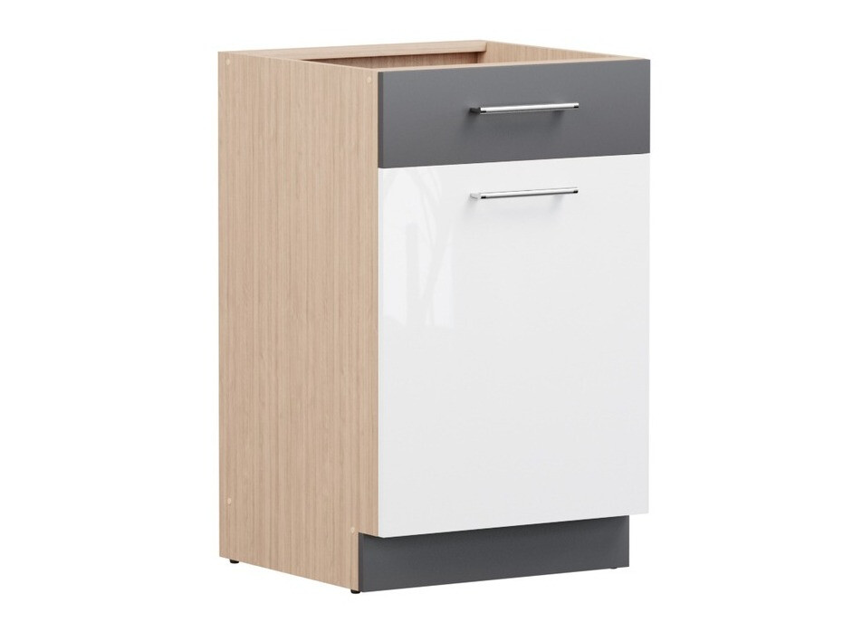 Модулен шкаф с чекмедже и врати Mode White 112