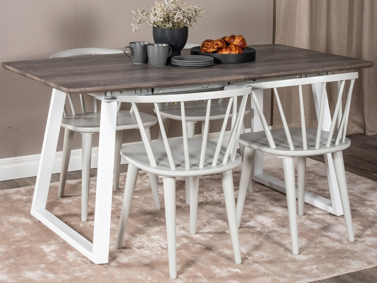 Маса Dallas 172 (Сив + Бял)