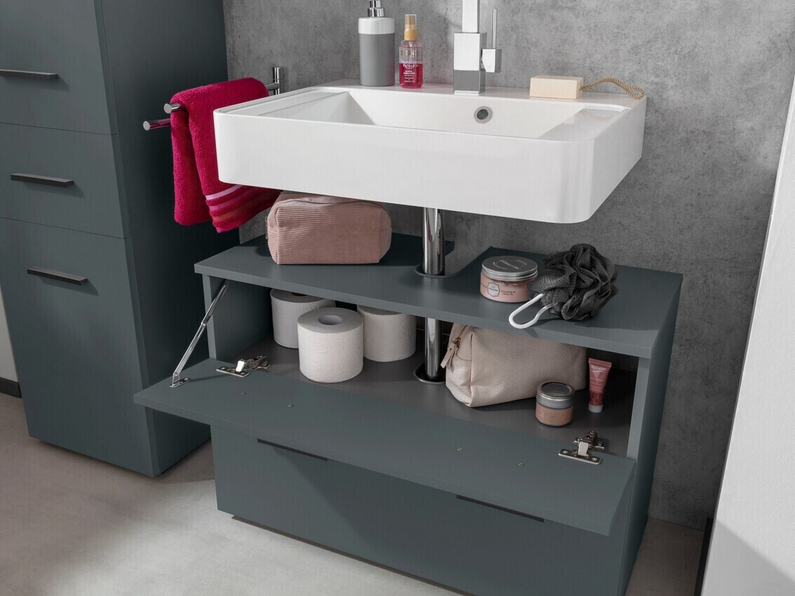 Стоящ шкаф за баня за мивка Larlori 101 (Антрацит)