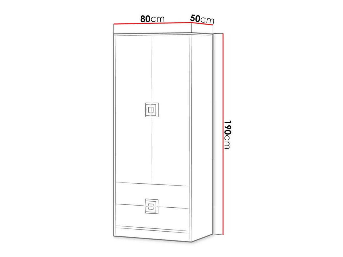 Гардероб Balvire 102 (Светъл дъб + Бял)