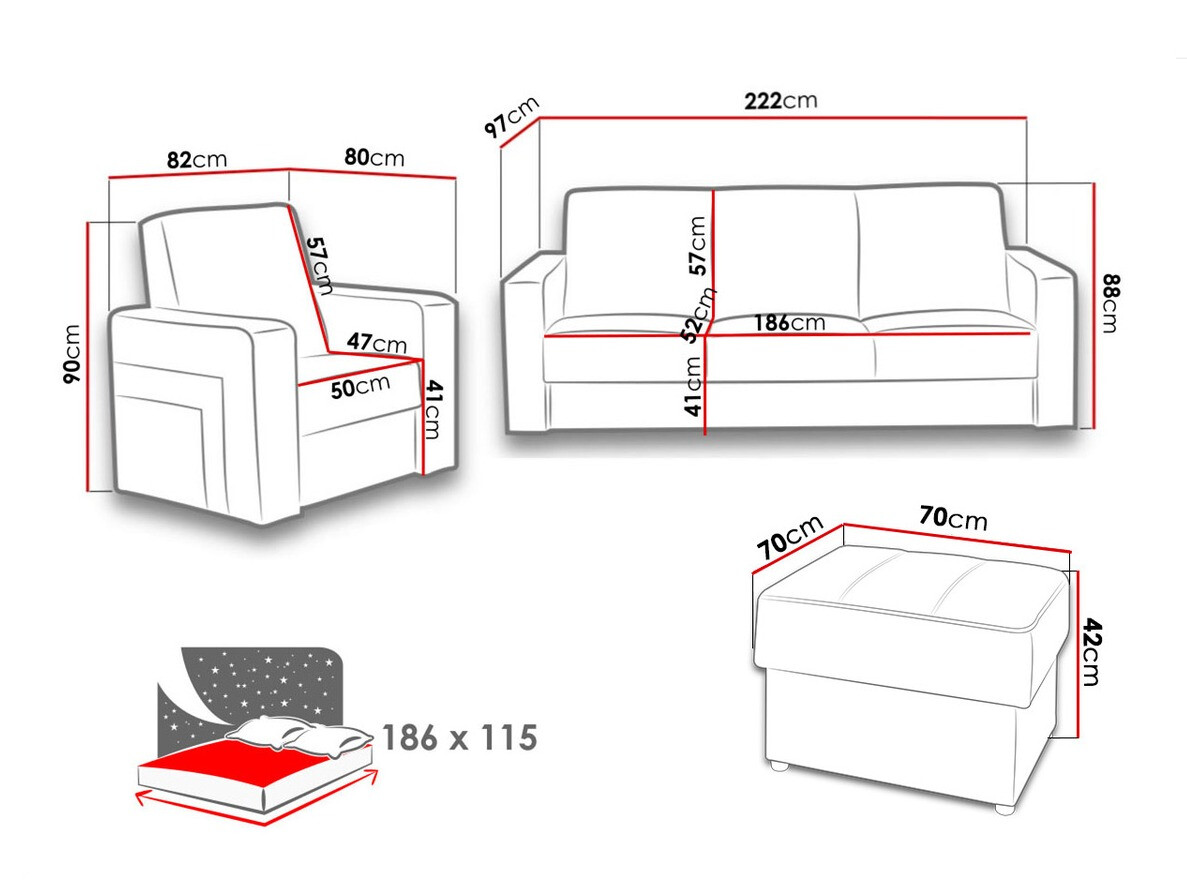 Комплект мека мебел Donum