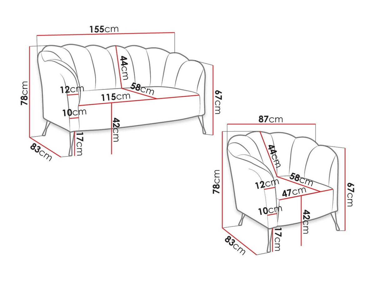 Комплект мека мебел Providence 152 (Eureka 2132)