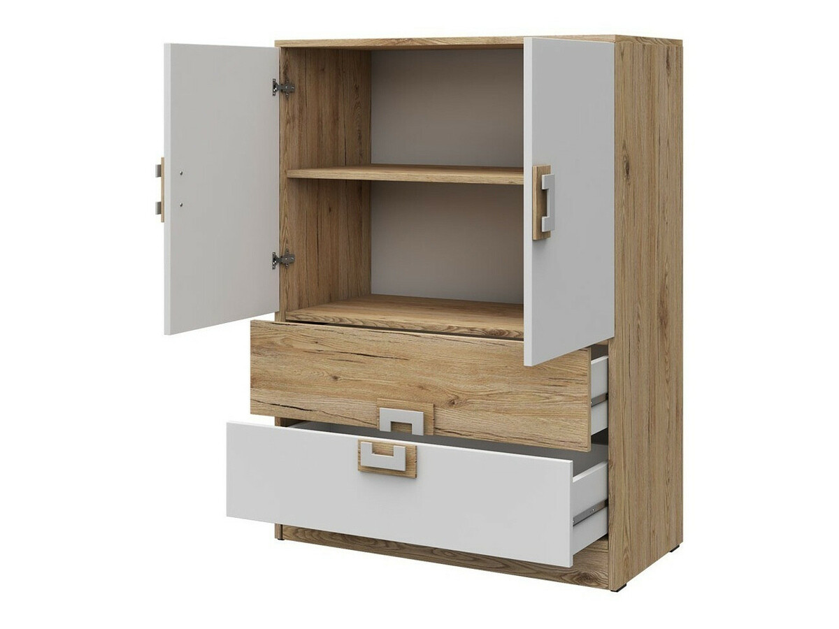 Скрин Balvire 109 (Светъл дъб + Бял + Роза)