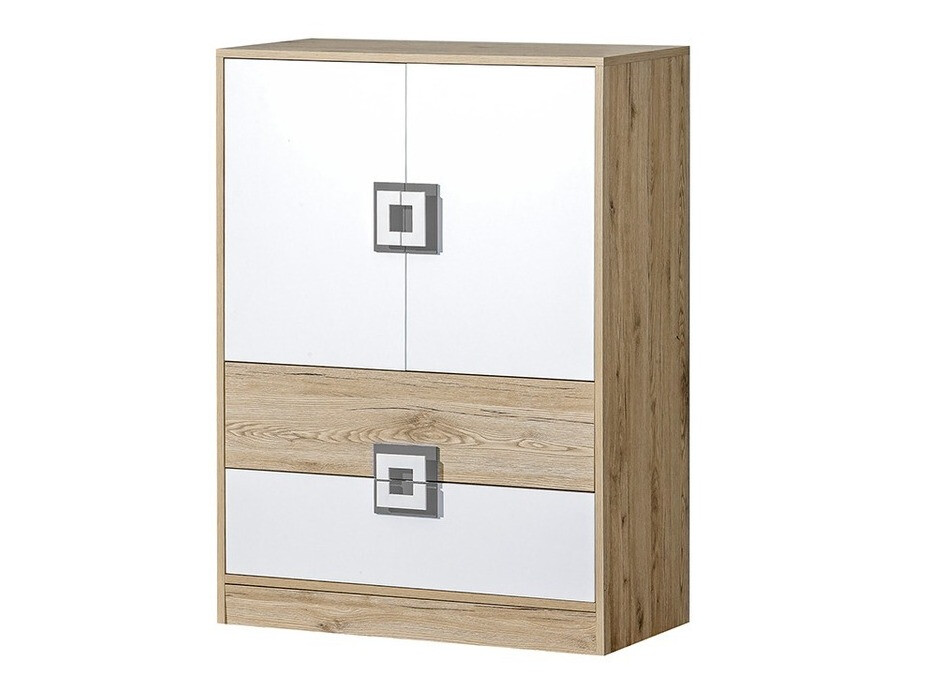 Скрин Balvire 109 (Светъл дъб + Бял + Сив)