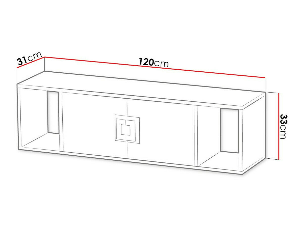 Стенна етажерка Balvire 112 (Светъл дъб + Бял)