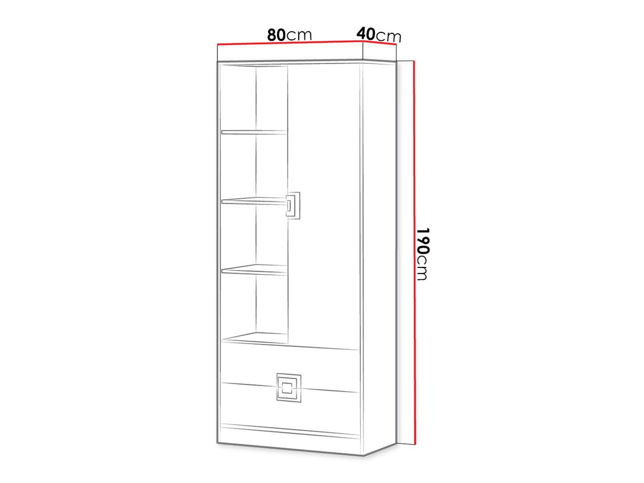 Етажерка Balvire 105 (Светъл дъб + Бял)
