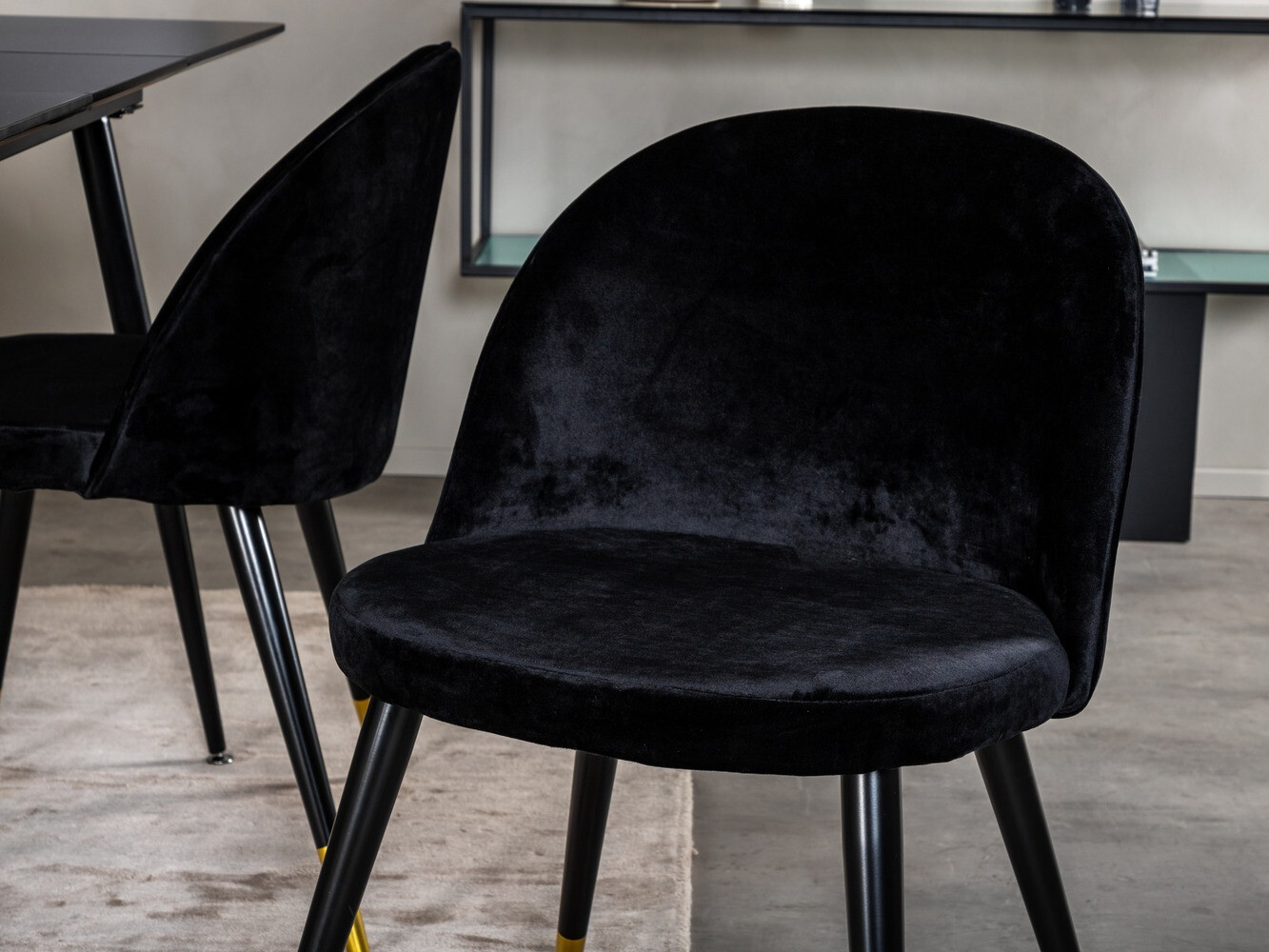 Маса и столове за трапезария Dallas 1526 (Черен)