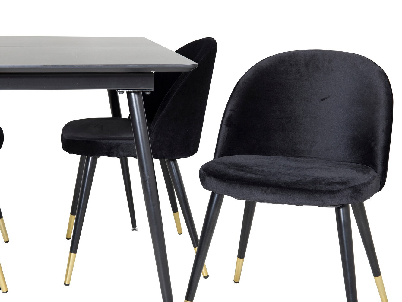 Маса и столове за трапезария Dallas 1526 (Черен)