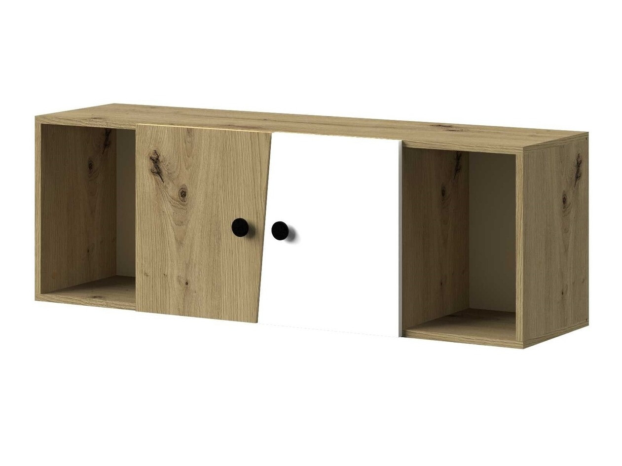 Окачен шкаф Mirelbu 111 (Artisan дъб + Бял + Черен)