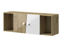 Окачен шкаф Mirelbu 111 (Artisan дъб + Бял гланц)