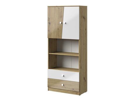 Етажерка Mirelbu 103 (Artisan дъб + Бял гланц)