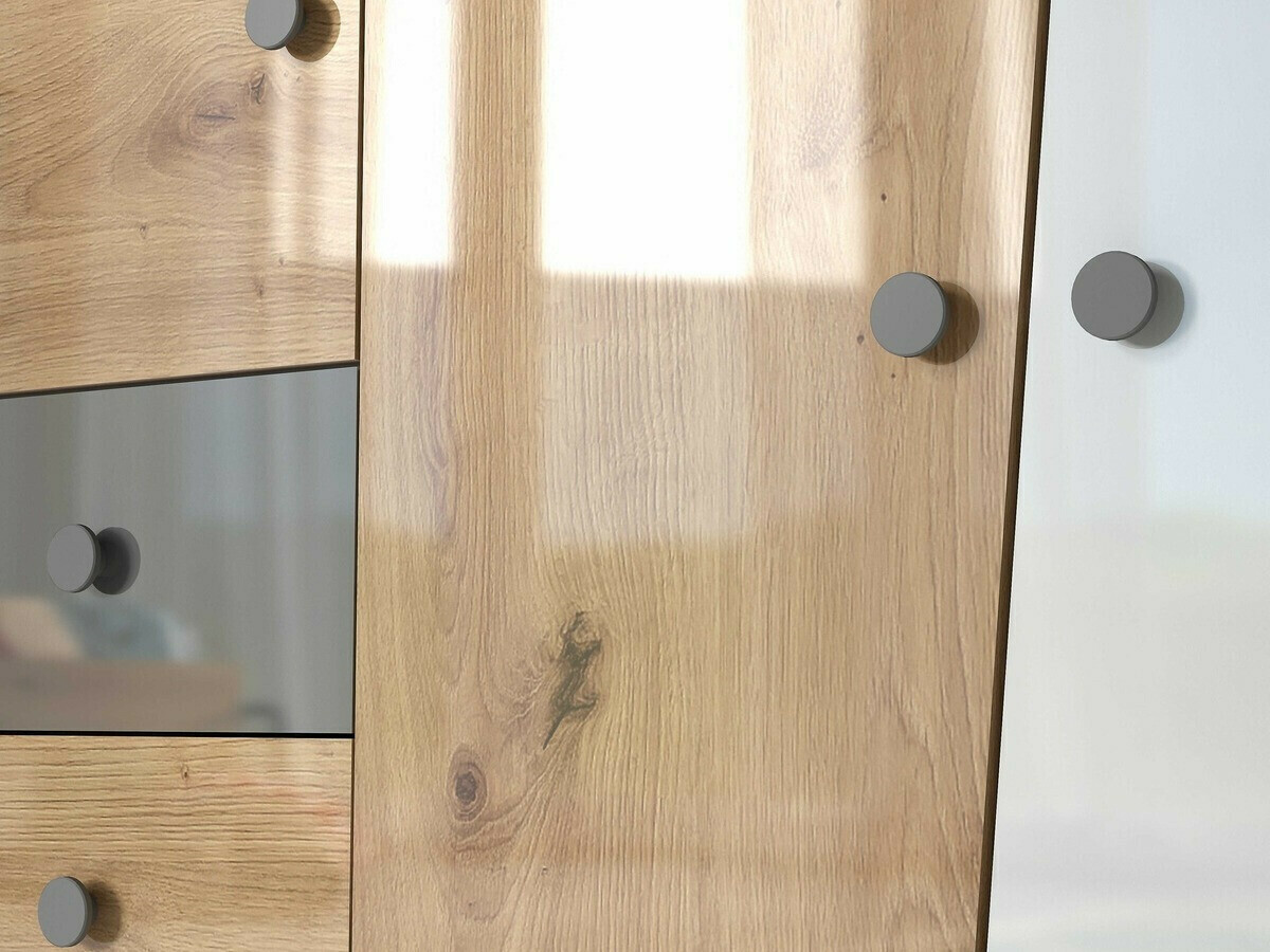 Етажерка Mirelbu 104 (Artisan дъб + Бял + Черен)