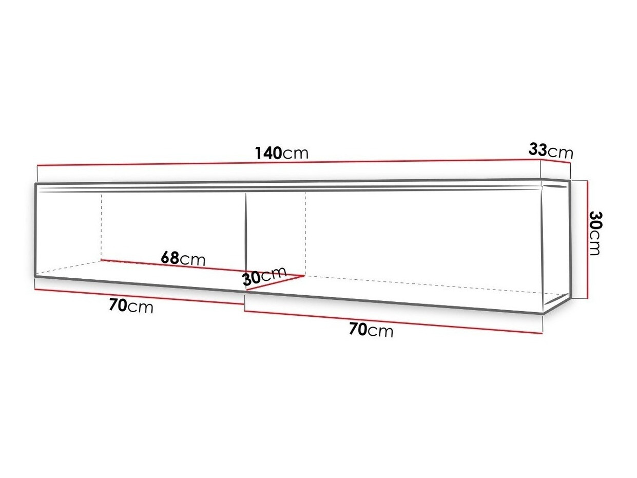 ТВ шкаф Scientia (Бял + Бял гланц)