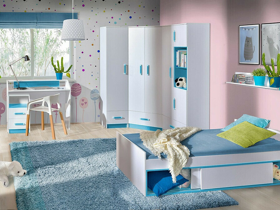 Етажерка Lorlare 113 (Бял + Роза)