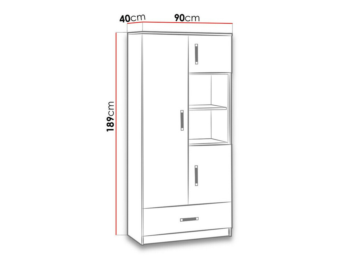 Етажерка Lorlare 113 (Бял + Роза)