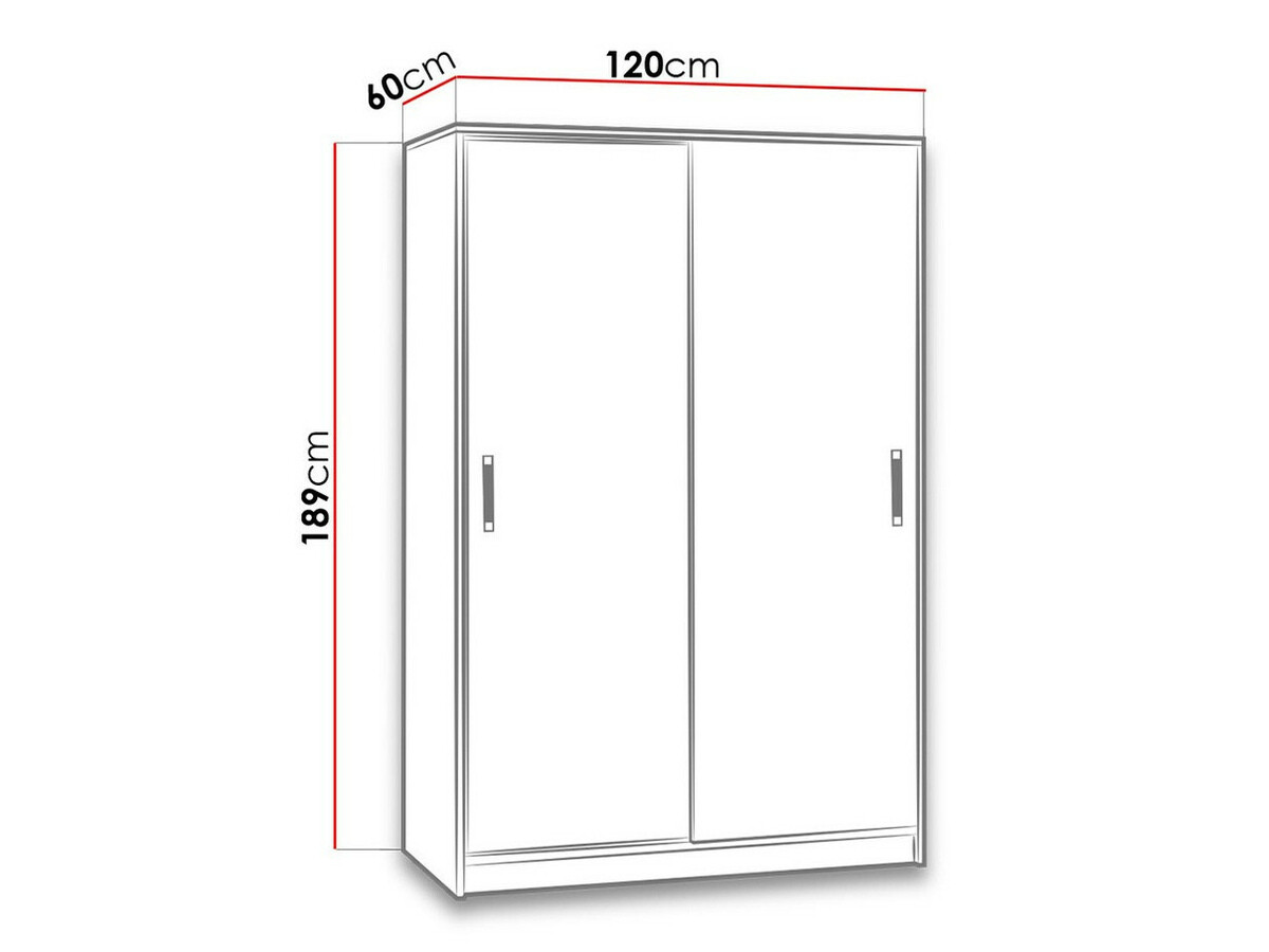 Гардероб Lorlare 115 (Бял + Роза)