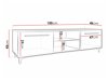 ТВ шкаф Nashville 120 (Бял + Черен гланц)
