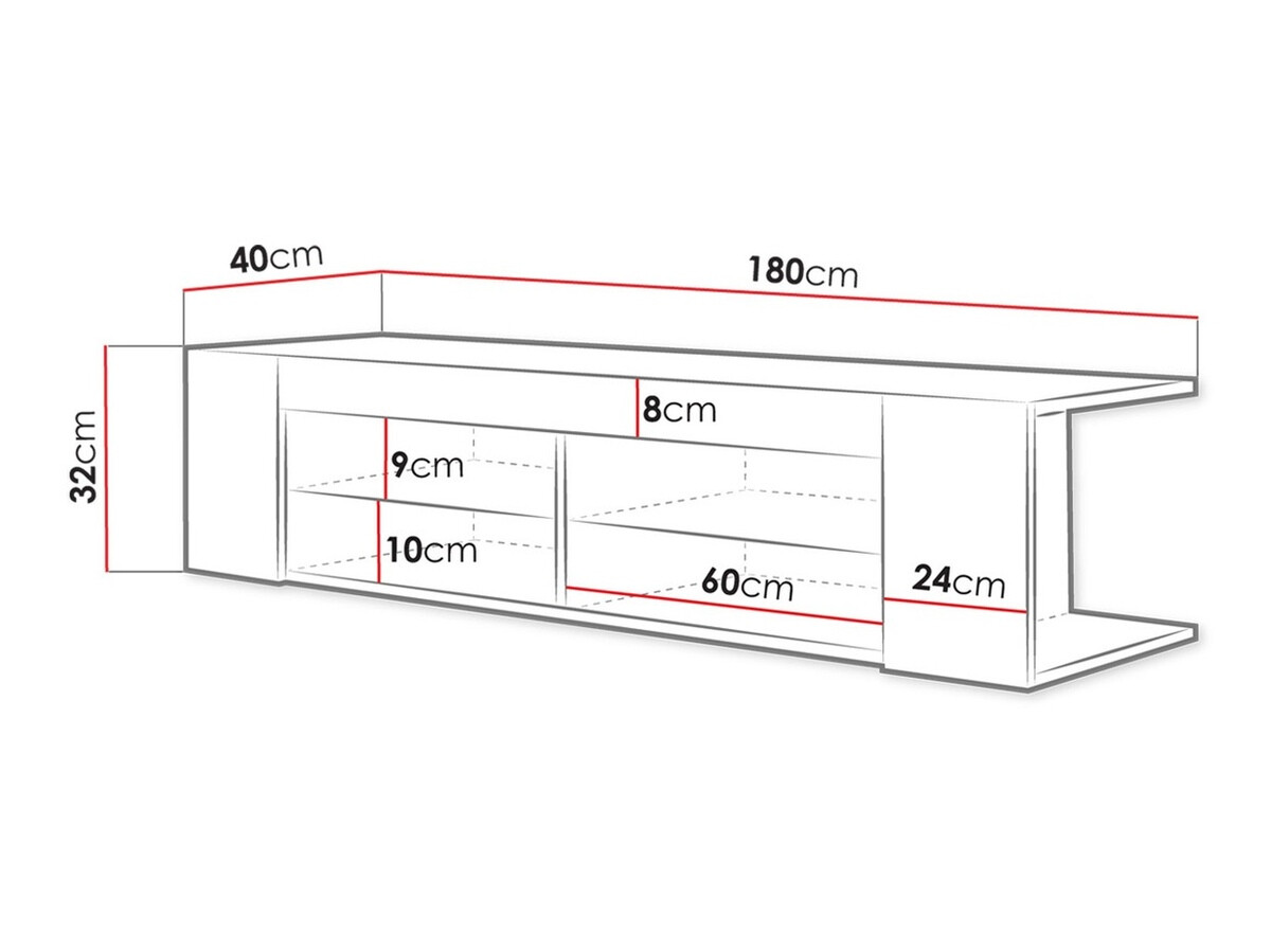 ТВ шкаф Ver I (Дъб уотан)