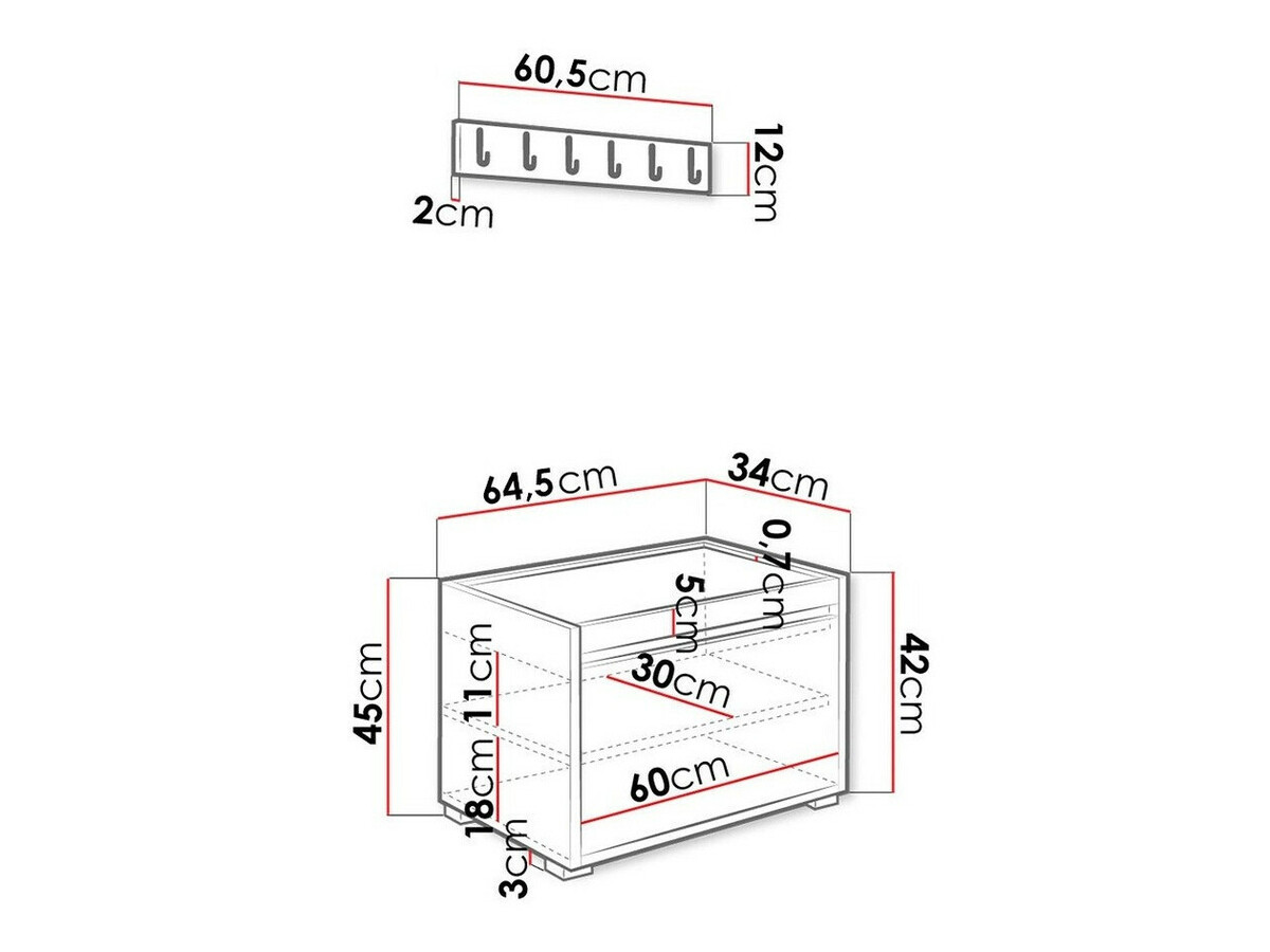 Комплект за антре Comfivo Pinus IX (Бял + Manila 35)