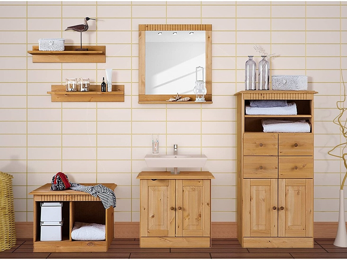 Стоящ шкаф за баня Deletri 105 (Бор)