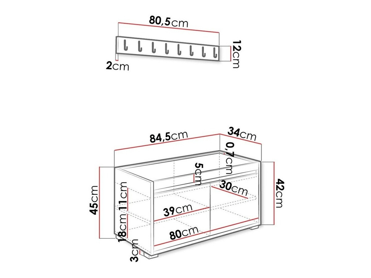Комплект за антре Comfivo Pinus IV (Бял + Manila 35)